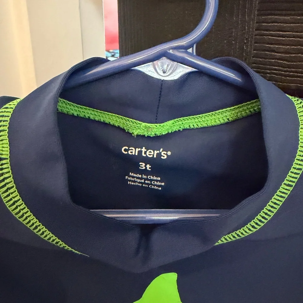 Carter’s “Shark Squad” Rash Guard‎ Swim Shirt – Size 3T